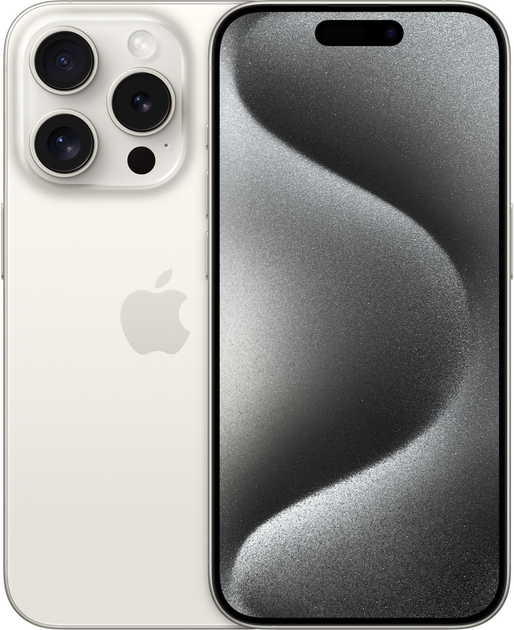 Smartfon Apple iPhone 15 Pro 128GB White Titanium (MTUW3) - obraz 1