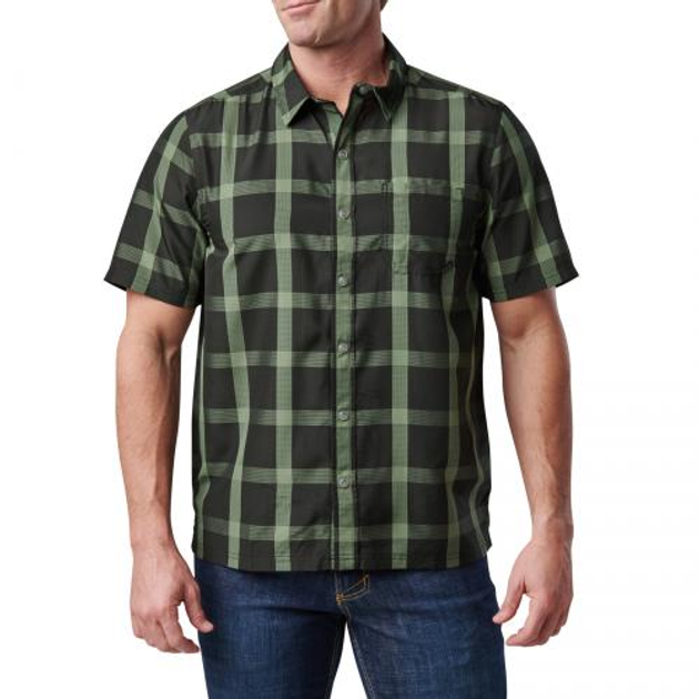 Сорочка тактична 5.11 Tactical Nate Short Sleeve Shirt Black Plaid S - зображення 1