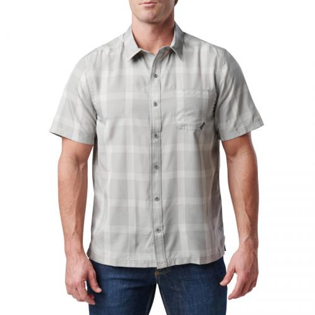 Сорочка тактична 5.11 Tactical Nate Short Sleeve Shirt Titan Grey Plaid M - зображення 1