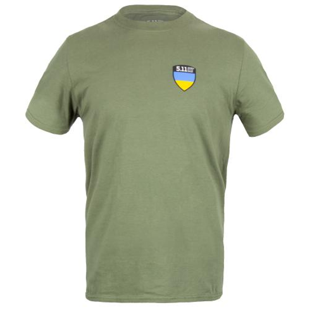 Футболка з малюнком 5.11 Tactical Shield Ukraine Лімітована Серія Military Green M - изображение 2