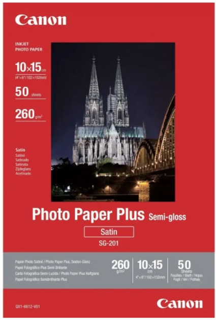 Фотобумага Canon Plus Semi-gloss SG-201 (1686B015AA) – фото, отзывы ...