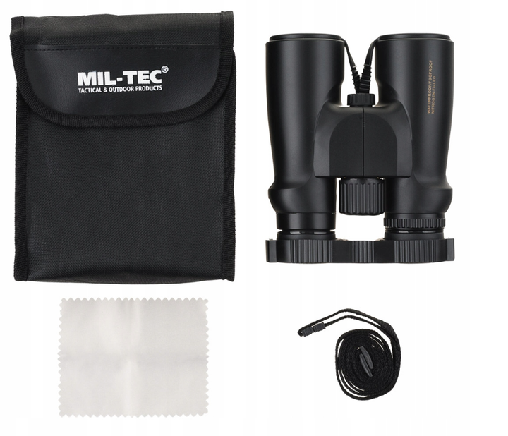 Бінокль водонепроникний Mil-Tec Восьмикратне збільшення 8х42 Чорний FERNGLAS WATERPROOF 8X42 SCHWARZ (15700002) - изображение 3