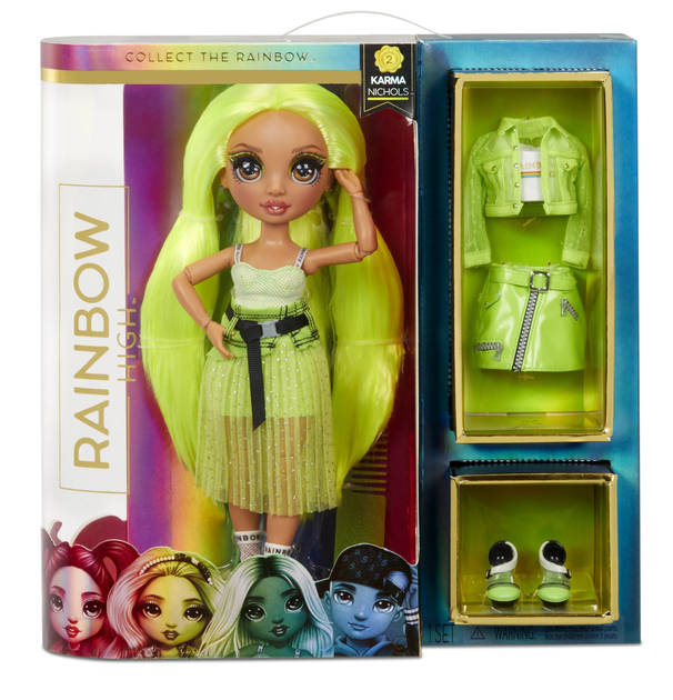 Lalka Rainbow High Fashion Doll Neon Karma Nichols (35051572343) - obraz 1