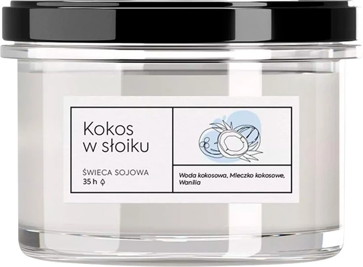 Ароматична свічка Aroma Home Крафтова серія Кокос у банці 140 г