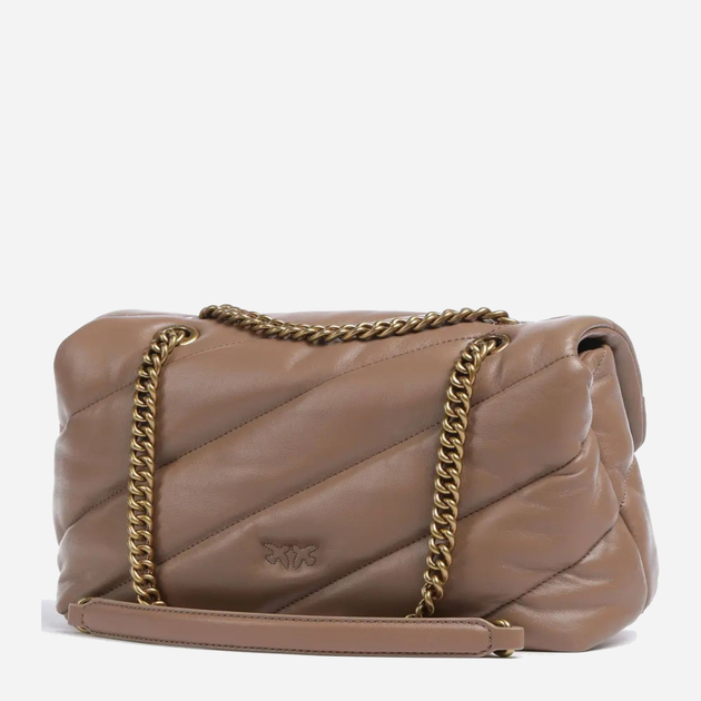 Сумка крос-боді жіноча шкіряна Pinko Love Classic Shoulder Bag 100038A0F2 Бежева (8057769085887) - зображення 2