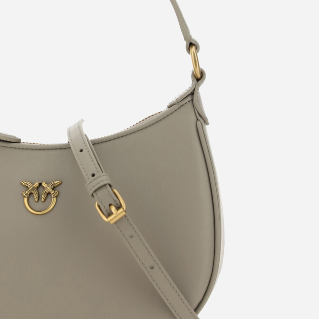 Сумка багет жіноча шкіряна Pinko Half Moon Handbag 101523A0F1 Бежева (8057769071477) - зображення 3