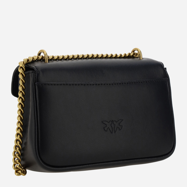 Torebka crossbody damska ze skóry naturalnej Pinko Mini Love Shoulder Bag 101749A0QO Czarna (8057769155825) - obraz 3
