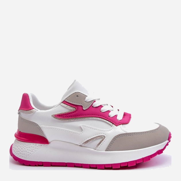 Sneakersy damskie na wysokiej platformie do kostki Henley 41 Biały/Różowy (5905677652383) - obraz 1