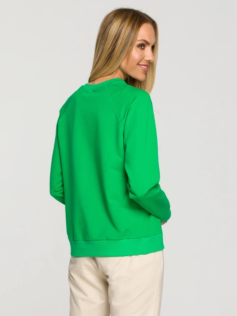 Bluza damska bez kaptura Made Of Emotion M693 M Zielona (5903887672931) - obraz 2