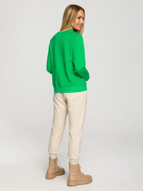 Bluza damska bez kaptura Made Of Emotion M693 M Zielona (5903887672931) - obraz 4