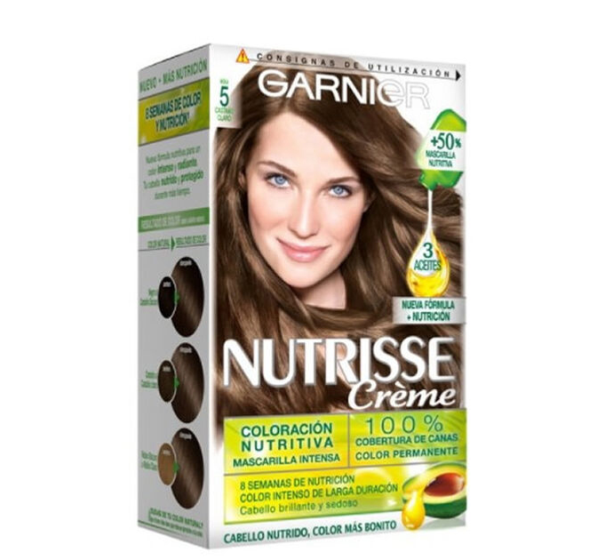 Фарба для волосся Garnier Nutrisse Crème Nourishing Color 5 Light Brown 60 мл (3600541375703) - зображення 1