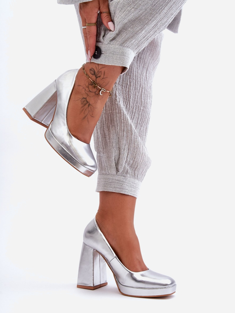Жіночі туфлі Inna Marka Rosalia 36 Сріблясті (5905677656077) - зображення 1