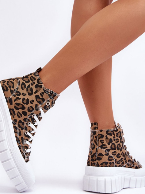 Trampki damskie materiałowe Florensi 40 Leopardowe (5905677642391) - obraz 8