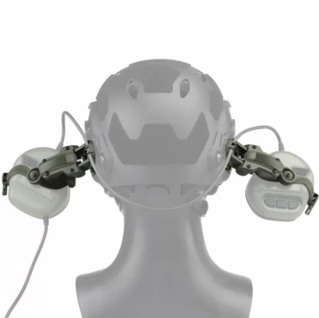 Кріплення адаптер (чебурашки) для активних навушників на шолом / каску black - зображення 2