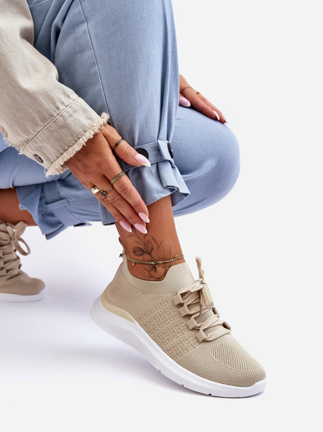 Sneakersy damskie Nikilla 37 Beżowe (5905677458251) - obraz 4