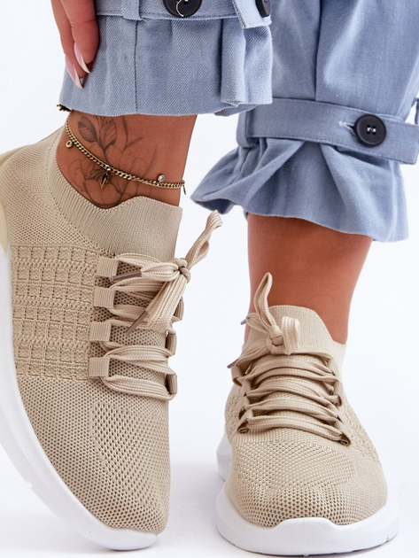Sneakersy damskie Nikilla 41 Beżowe (5905677458299) - obraz 6
