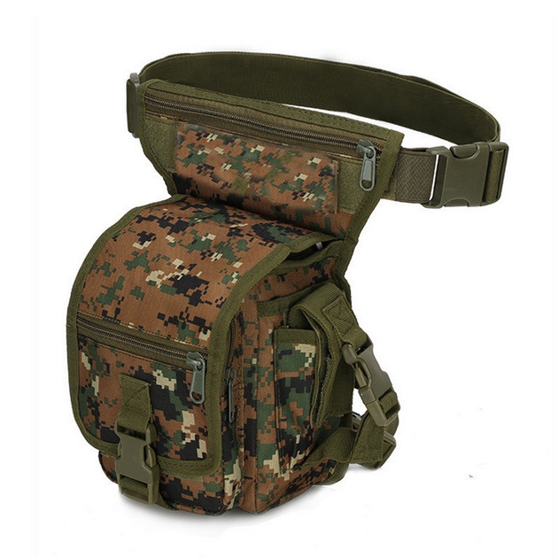 Тактическая сумка B05 на бедро военная сумка на ногу зеленая пиксель - изображение 1