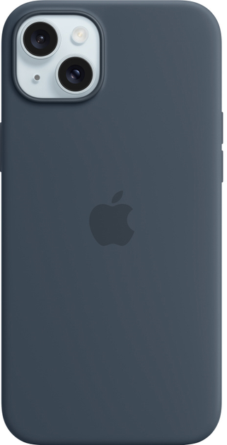Панель Apple MagSafe Silicone Case для Apple iPhone 15 Plus Storm Blue (MT123) - зображення 1