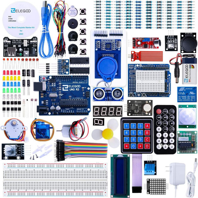 Стартовый набор робототехники Elegoo Starter Kit Uno R3 Project максимально из Arduino IDE - изображение 1
