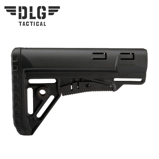Приклад универсальный DLG Tactical 129 TBS Sharp Mil Spec Черный - изображение 1