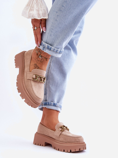 Loafersy Inna Marka Larey 38 Beżowe (5905677114430) - obraz 2