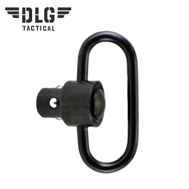 Антабка швидкознімна DLG Tactical 119 QD Sling Swivel Чорна для кріплення ременя на зброю - зображення 1