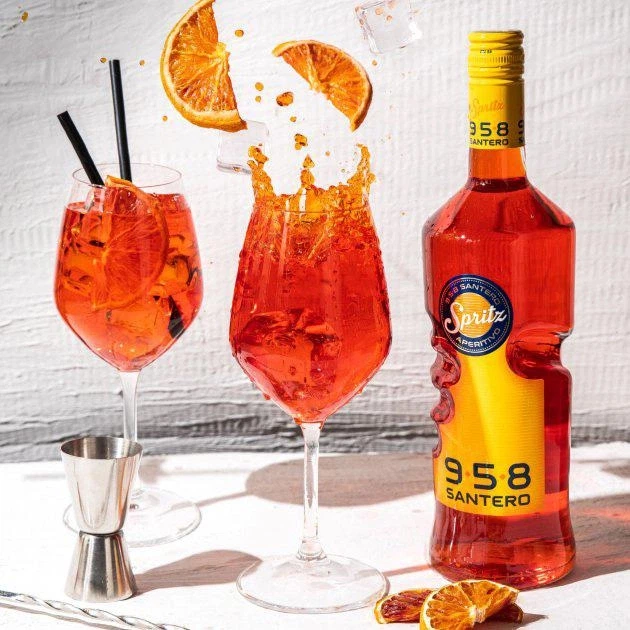 Набор Аперитив Santero Spritz Aperitivo 0.75 л 13% + Вино игристое Belle Grove Macabeo Brut белое брют 0.75 л 11% (1021000176099) - изображение 4