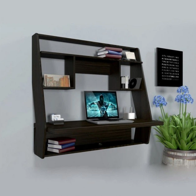 Стіл комп'ютерний навісний з ЛДСП Comfy Home AirTable - III DB Zeus венге - зображення 2
