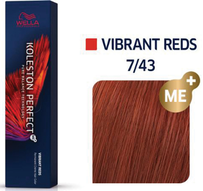 Фарба для волосся Wella Professionals Koleston Perfect Me+ Vibrant Reds 7/43 60 мл (8005610648729) - зображення 2