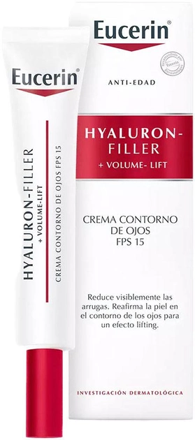 Крем для шкіри навколо очей Eucerin Hyaluron-Filler Volume Lift Eye Contour 15 мл (4005800193378) - зображення 1