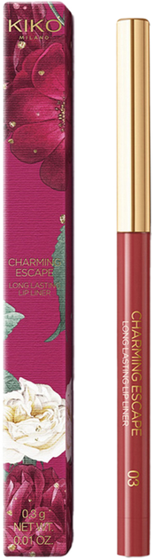 Kredka do ust Kiko Milano Charming Escape Long Lasting Lip Liner 03 Elegant Rosewood 0.3 g (8025272978408) - obraz 1