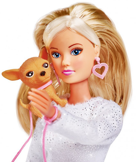 Lalka Simba Steffi Love Steffi z psem chihuahua 29 cm (4052351030232) - obraz 3