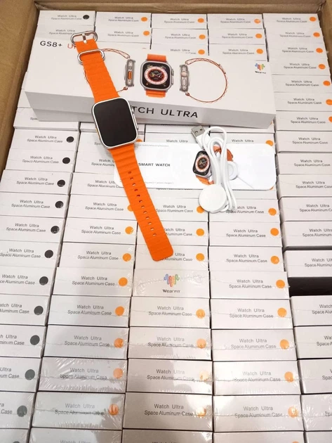Розумні смарт-часи Smart Watch GS8 Plus Ultra українське меню 49 мм orange - зображення 3