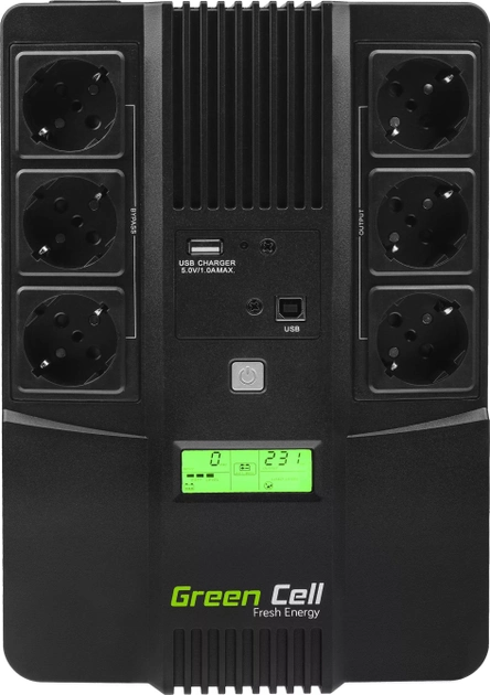 UPS Greencell Line-Interactive 0,6 kVA (5902701419721) - obraz 1