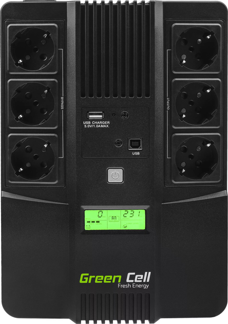 UPS Greencell Line-Interactive 0.6 kVA (5902701419721) - obraz 1