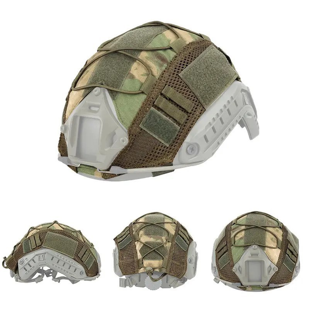 Кавер на шлем типа FAST без ушей (размер М) (камуфляж ближе к оливе) - изображение 2