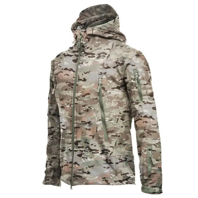 Куртка тактическая Soft Shell (мультикам) (L) - изображение 1