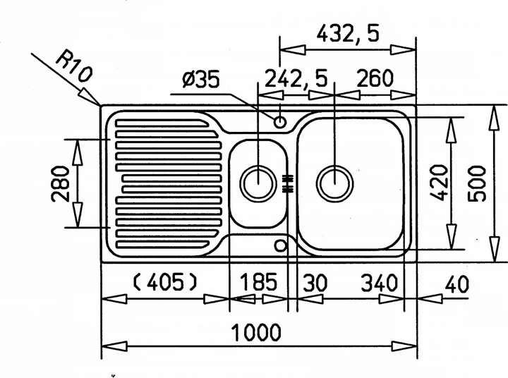 Zlewozmywak TEKA Easy Princess 1 ½C 1E MTX 1000x500x150 mm mikrotekstura (40109135) - obraz 3