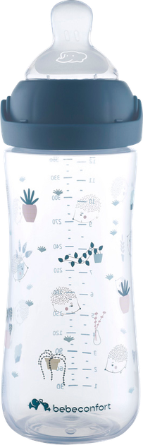 Пляшечка для годування Bebe Confort Emotion Physio Urban Garden 360 мл Темно-синя (3102209170) - зображення 1