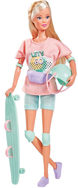 Lalka Simba Steffi Love Steffi na longboardzie 29 cm (4006592078607) - obraz 3