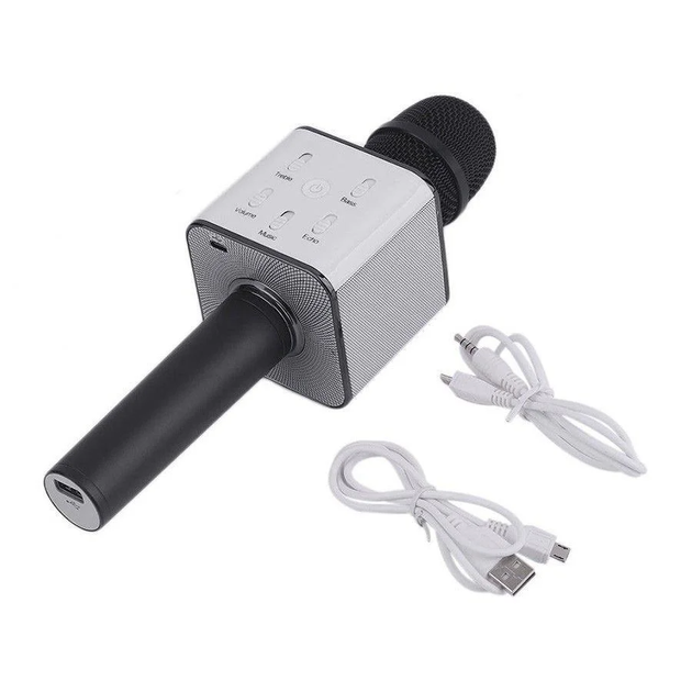Беспроводной караоке микрофон Bluetooth UTM Q7s PRO стерео с функцией эхо, USB, кейс Черный - изображение 7