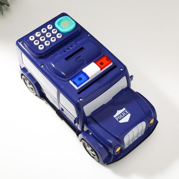 Дитяча скарбничка сейф Smart Kids Money Box з кодовим замком та відбитком пальця зі звуком Синій - Фото 7 Дитяча скарбничка сейф Smart Kids Money Box з кодовим замком та відбитком пальця зі звуком Синій - зображення 7