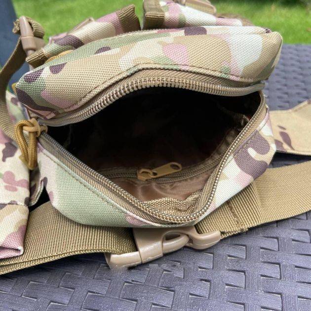 Поясная тактическая сумка А33 военная бананка мультикам - изображение 2