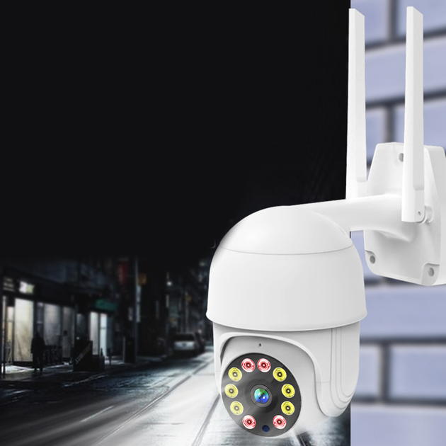 Уличная WIFI камера видеонаблюдения Easy Cam PTZ360-10Led IP66 поворотная 360° с удаленным доступом, двухсторонним аудио, ночной съёмкой и датчиком движения - изображение 4