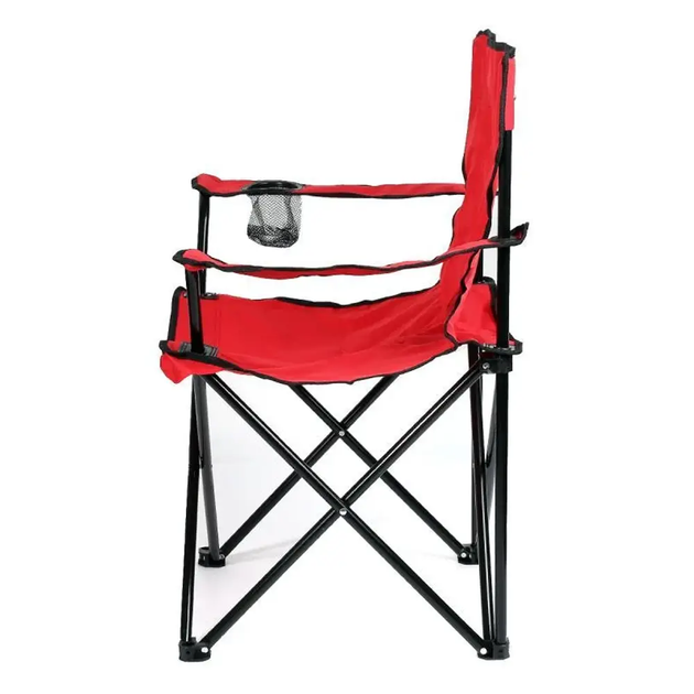 Комплект 2 ШТУКИ Туристичний розкладний стілець з підлокітниками Sivay до 100 кг Крісло для пікніка Червоний - зображення 8