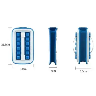 Силиконовая форма для льда с крышкой на 18 кубиков Cool Home ICE Tray лоток для заморозки воды - изображение 4