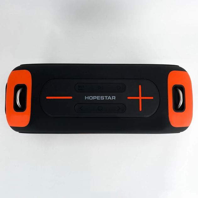 Портативна бездротова колонка Hopestar A30 Bluetooth з функцією Bass Boost 55Вт, 3 динаміка, USB, вологозахист IPX6 Помаранчевий з Сірим - зображення 4