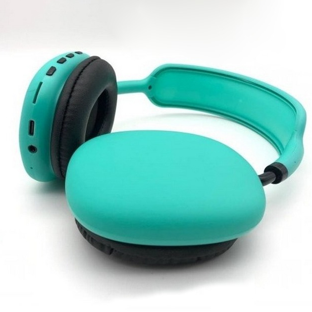 Повнорозмірні бездротові навушники Sound One P9-PRO Bluetooth гарнітура з MP3 плеєром, FM радіо, AUX, вбудований мікрофон, microSD Green - Фото 3 Повнорозмірні бездротові навушники Sound One P9-PRO Bluetooth гарнітура з MP3 плеєром, FM радіо, AUX, вбудований мікрофон, microSD Green - зображення 3