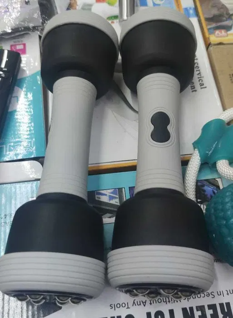 Гантели с изменяемым весом и функцией массажа Swan Fit Massage Dumbbells разборные женские для фитнеса Черный с серым - изображение 3