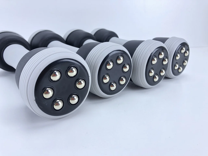 Гантели с изменяемым весом и функцией массажа Swan Fit Massage Dumbbells разборные женские для фитнеса Черный с серым - изображение 4